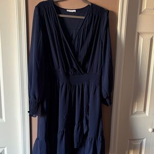 Ricki's Deep Blue Long Sleeve Dress